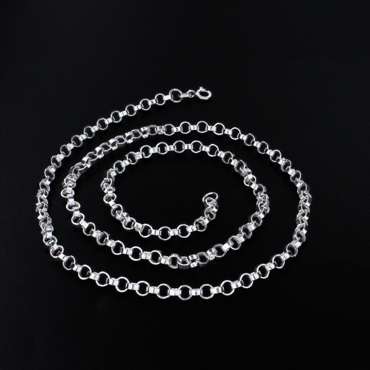 925 Real Sterling Silver Unisex Rolo Neck Chain 20"