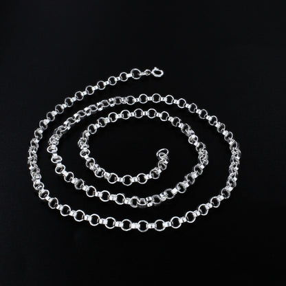 925 Real Sterling Silver Unisex Rolo Neck Chain 20"