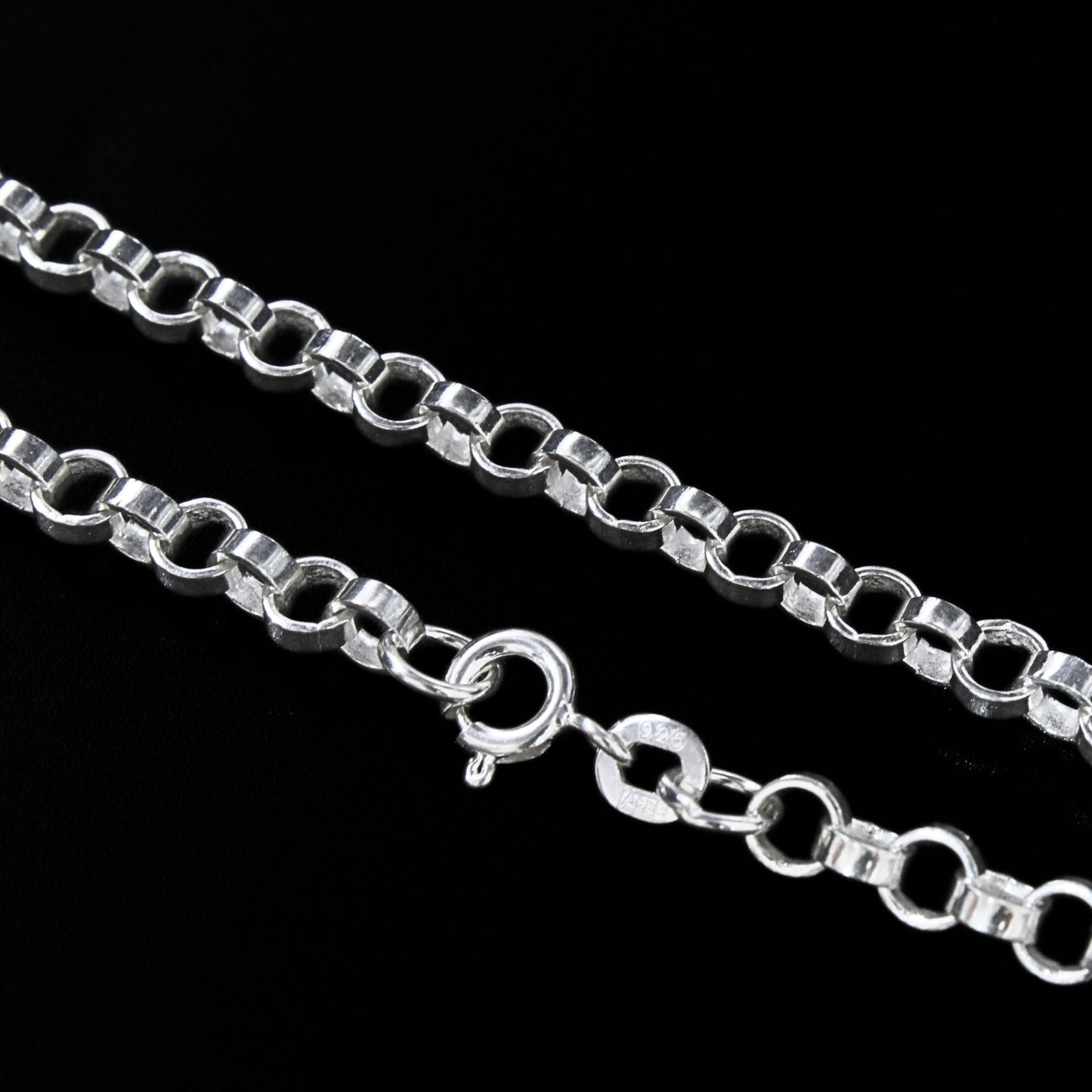 925 Real Sterling Silver Unisex Rolo Neck Chain 20"