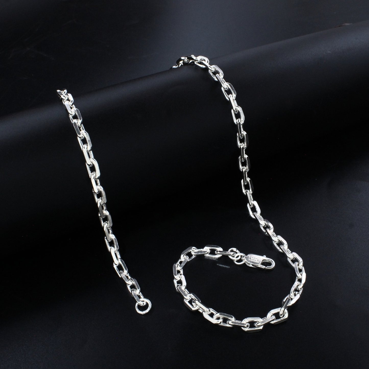 925 Real Sterling Silver Unisex Oval Cable Neck Chain 20"