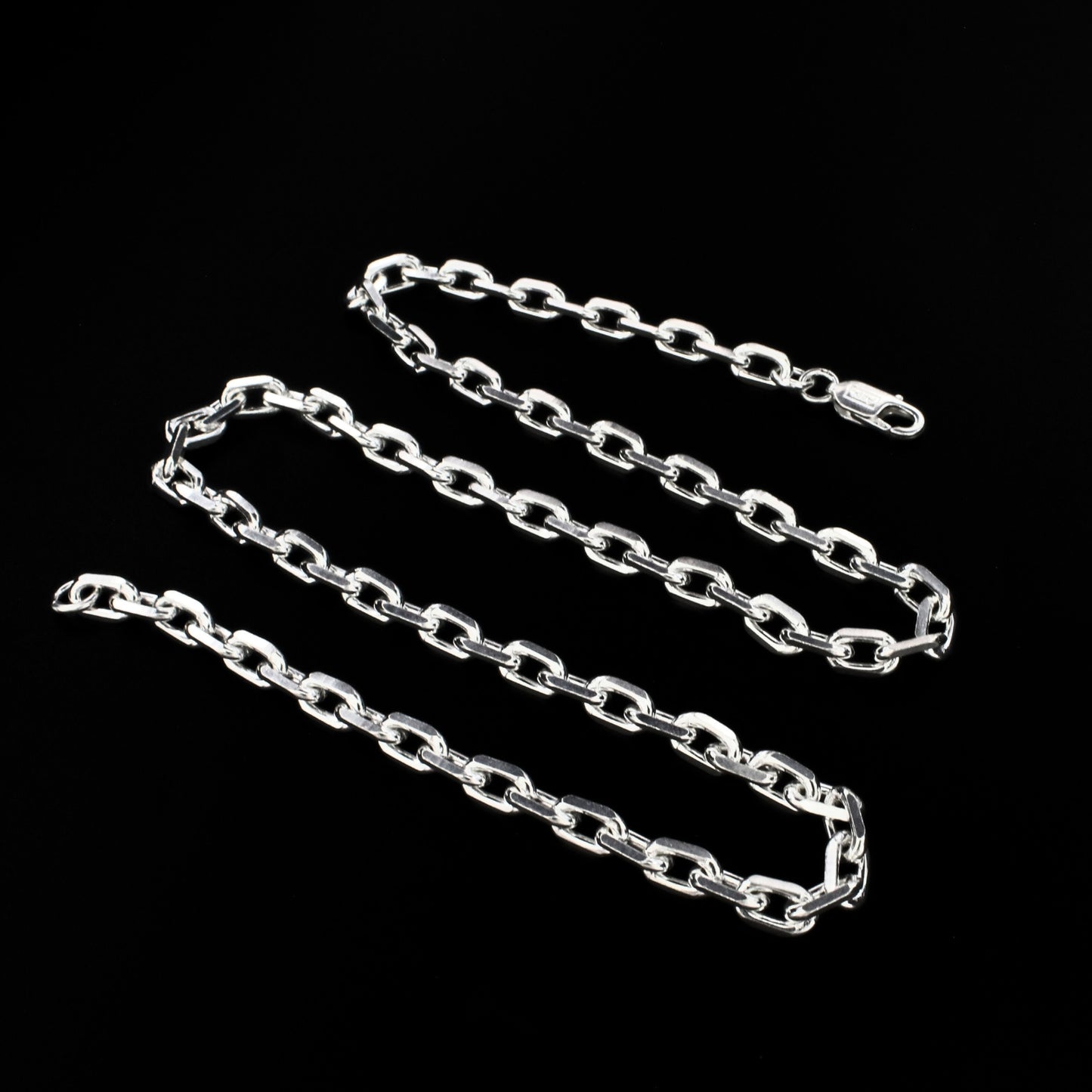 925 Real Sterling Silver Unisex Oval Cable Neck Chain 20"