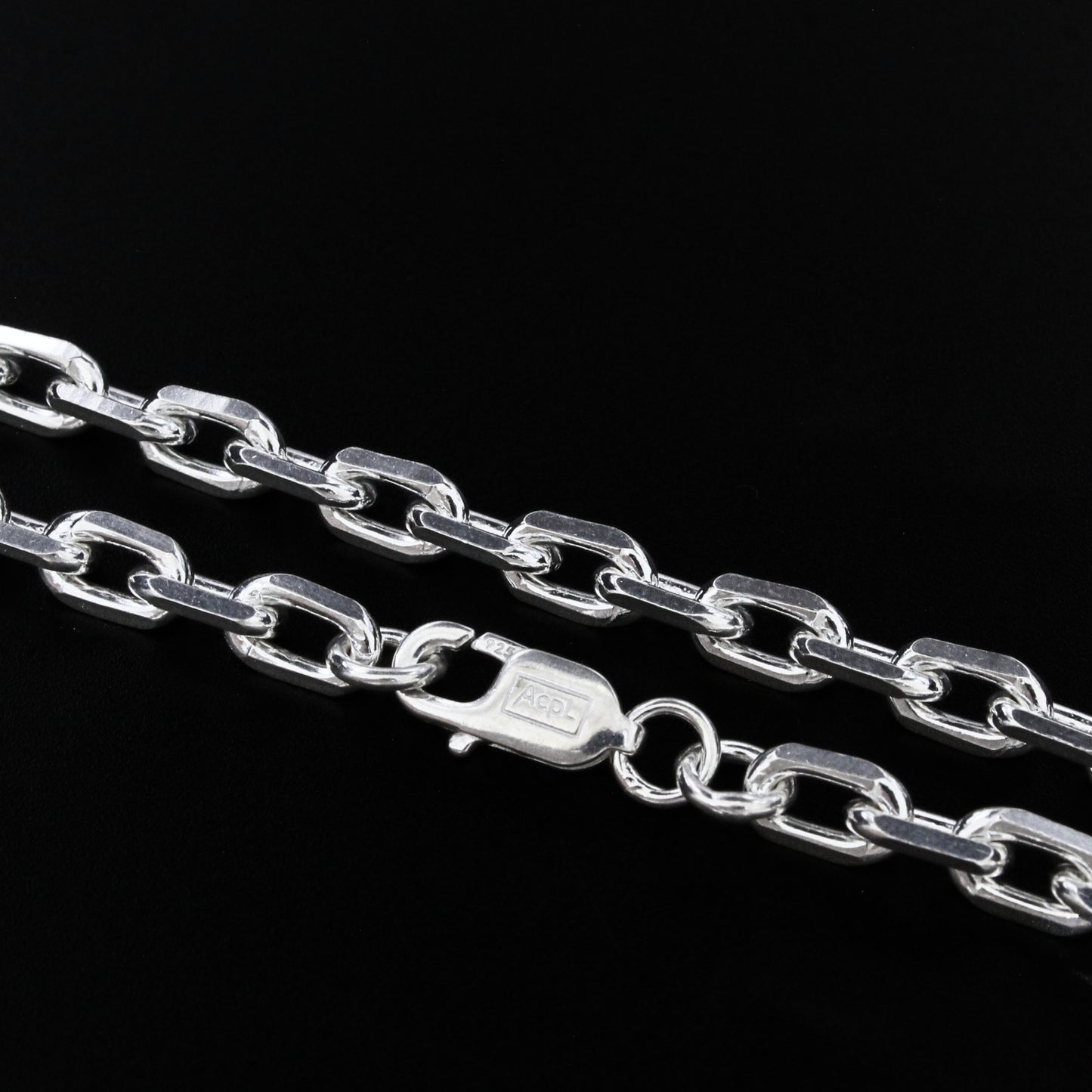 925 Real Sterling Silver Unisex Oval Cable Neck Chain 20"