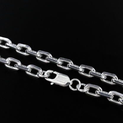 925 Real Sterling Silver Unisex Oval Cable Neck Chain 20"