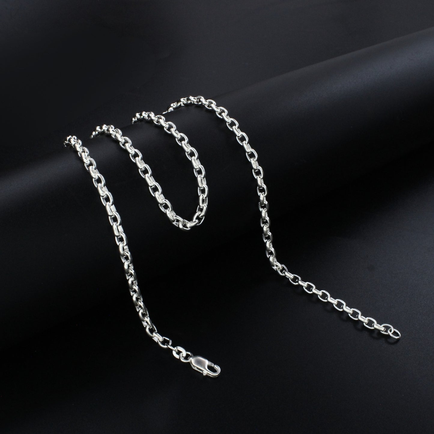 925 Real Sterling Silver Cable Link Neck Chain 20"
