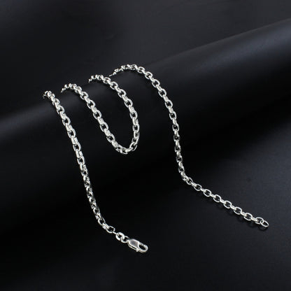 925 Real Sterling Silver Cable Link Neck Chain 20"