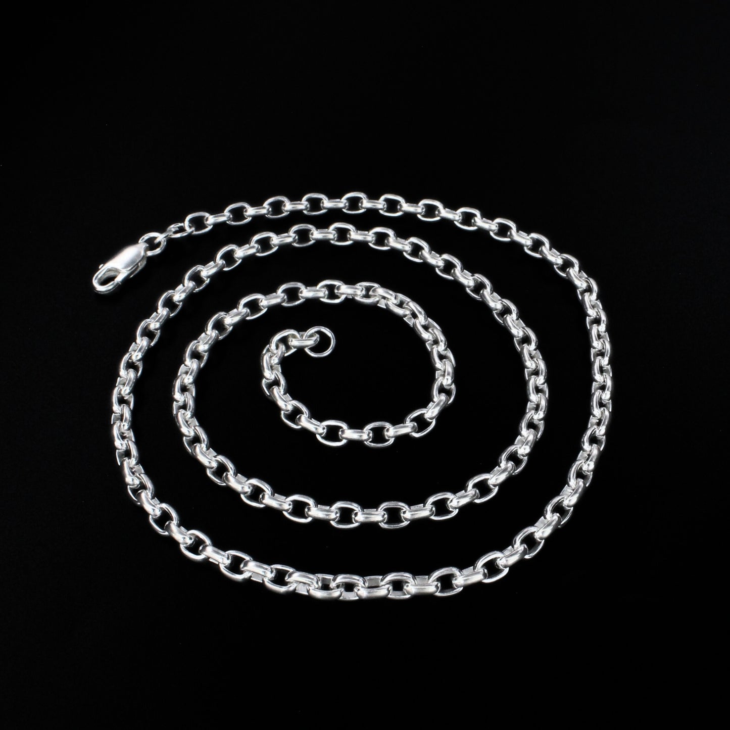 925 Real Sterling Silver Cable Link Neck Chain 20"