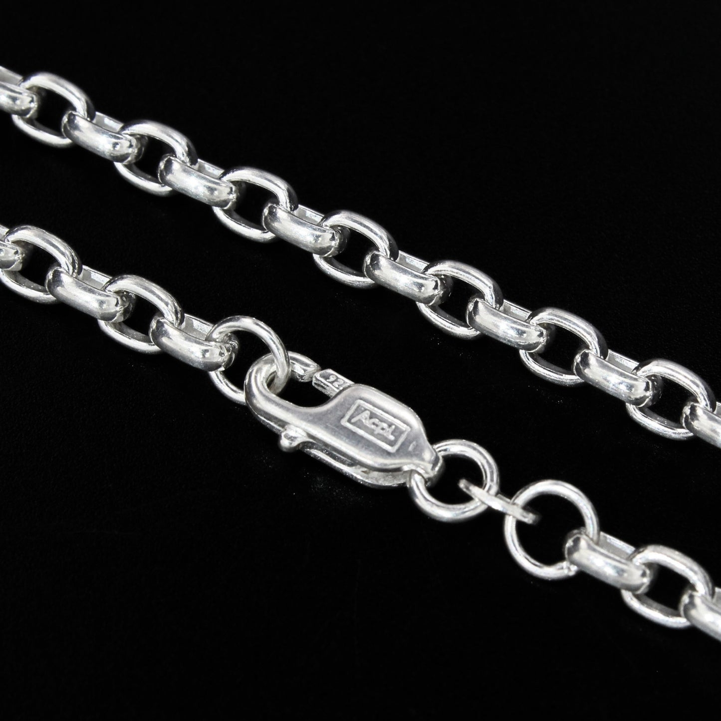 925 Real Sterling Silver Cable Link Neck Chain 20"