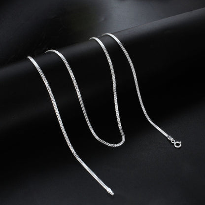 Daily wear Real 925 Sterling Silver box design Neck Chain 24"