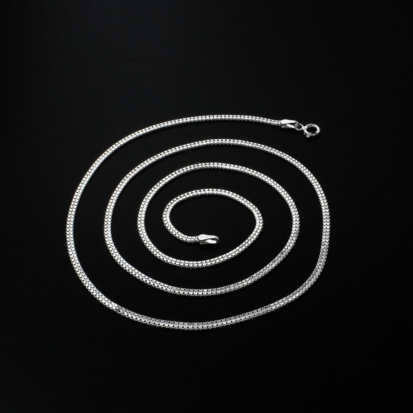 Daily wear Real 925 Sterling Silver box design Neck Chain 24"