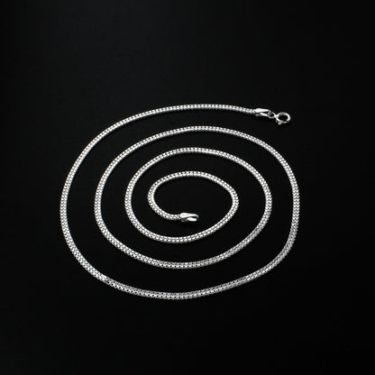 Daily wear Real 925 Sterling Silver box design Neck Chain 24"