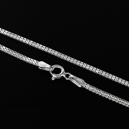 Daily wear Real 925 Sterling Silver box design Neck Chain 24"