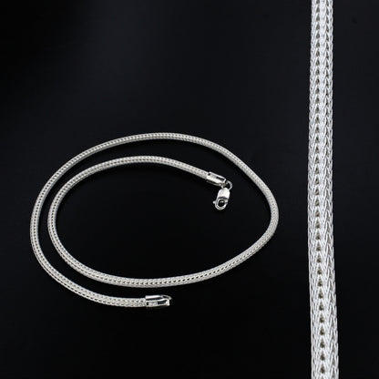 925 Real Sterling Silver Unisex Tulang Naga Neck Chain 20"