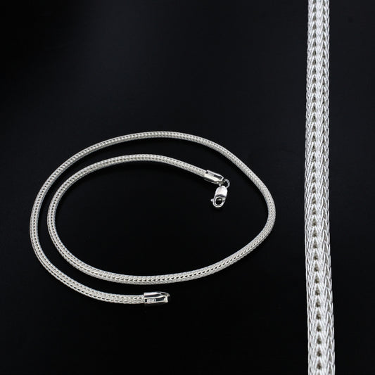 925 Real Sterling Silver Unisex Tulang Naga Neck Chain 20"