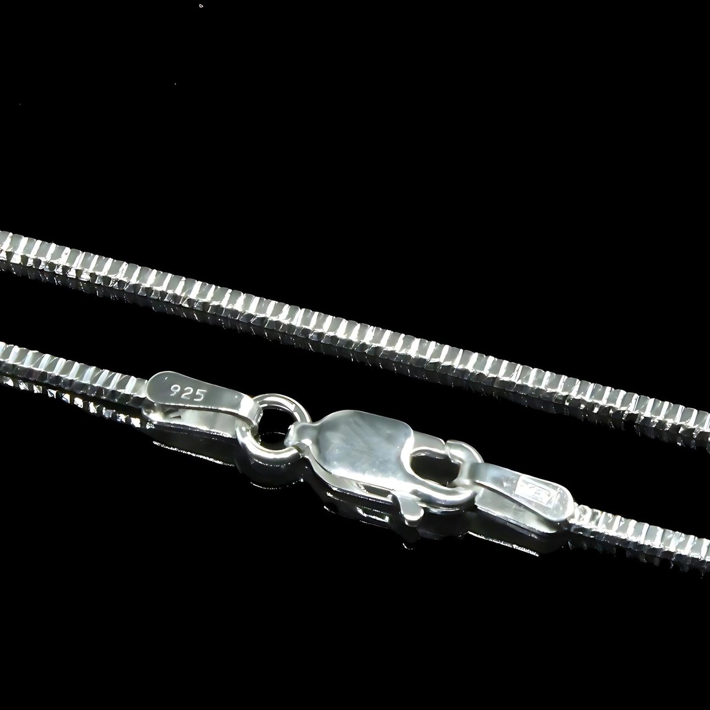 18" 925 Sterling Silver unique trendy Unisex Neck Chain