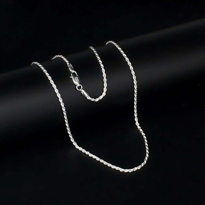 18" 925 Sterling Silver fabulous Rope chain Unisex Neck Chain