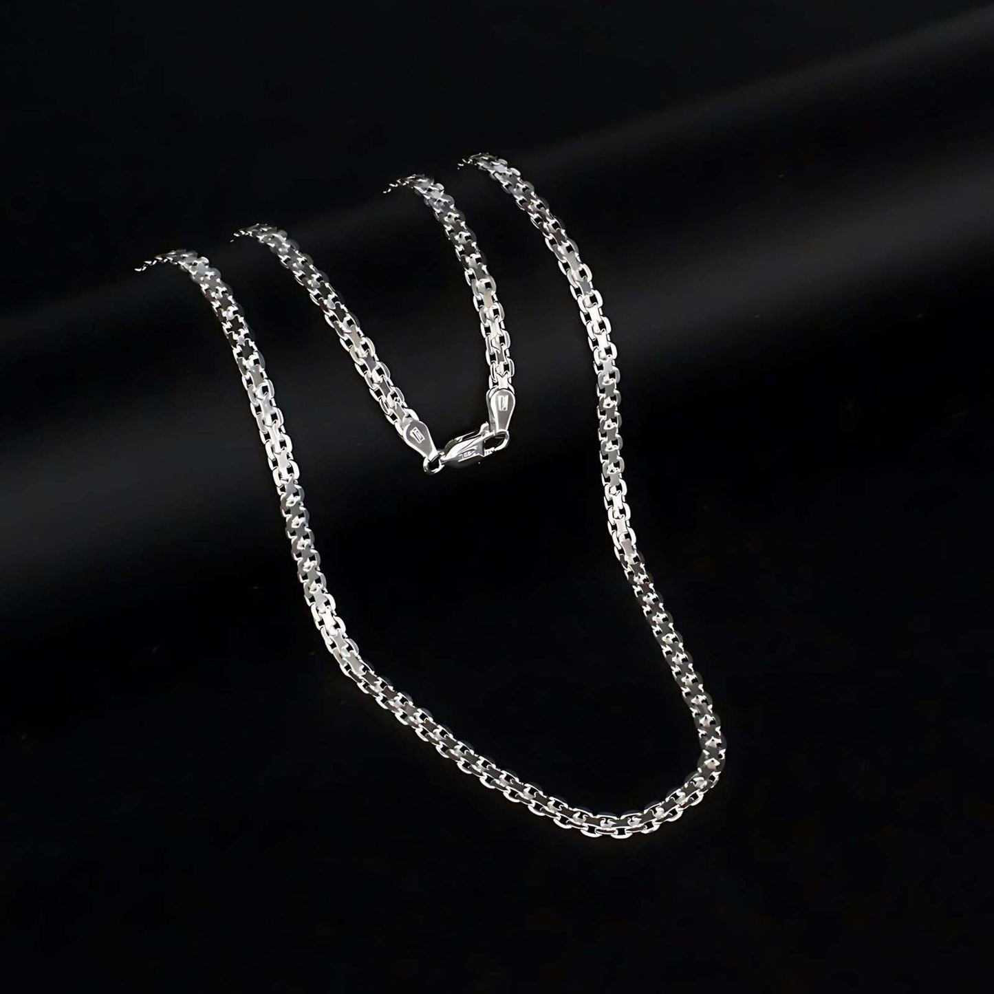 18" 925 Sterling Silver excellent gifting Bismark chain Unisex Neck Chain