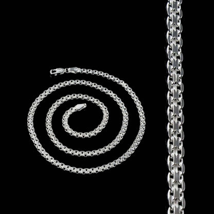 18" 925 Sterling Silver excellent gifting Bismark chain Unisex Neck Chain