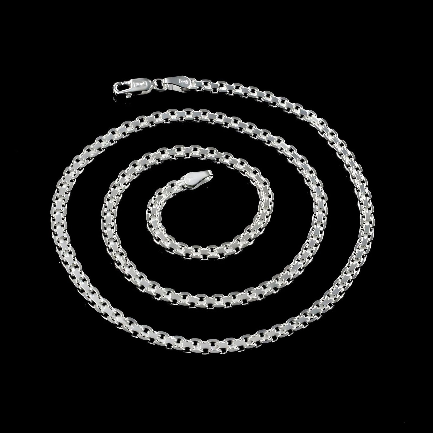 18" 925 Sterling Silver excellent gifting Bismark chain Unisex Neck Chain