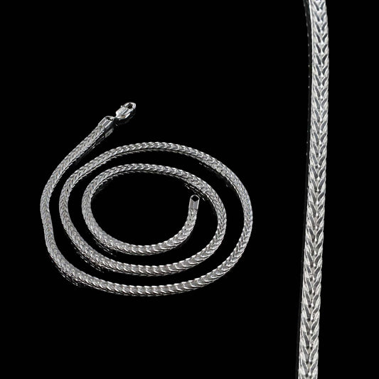 23.5" 925 Sterling Silver handmade Foxtail Chain Men's Women's Neck Chain