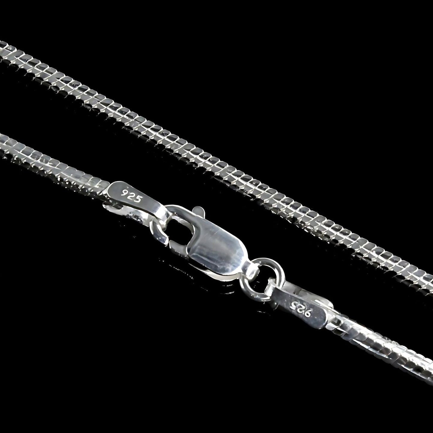 18" 925 Sterling Silver Snake Style Men's Women's Neck Chain