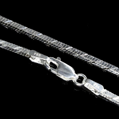 18" 925 Sterling Silver unique trendy Unisex Neck Chain