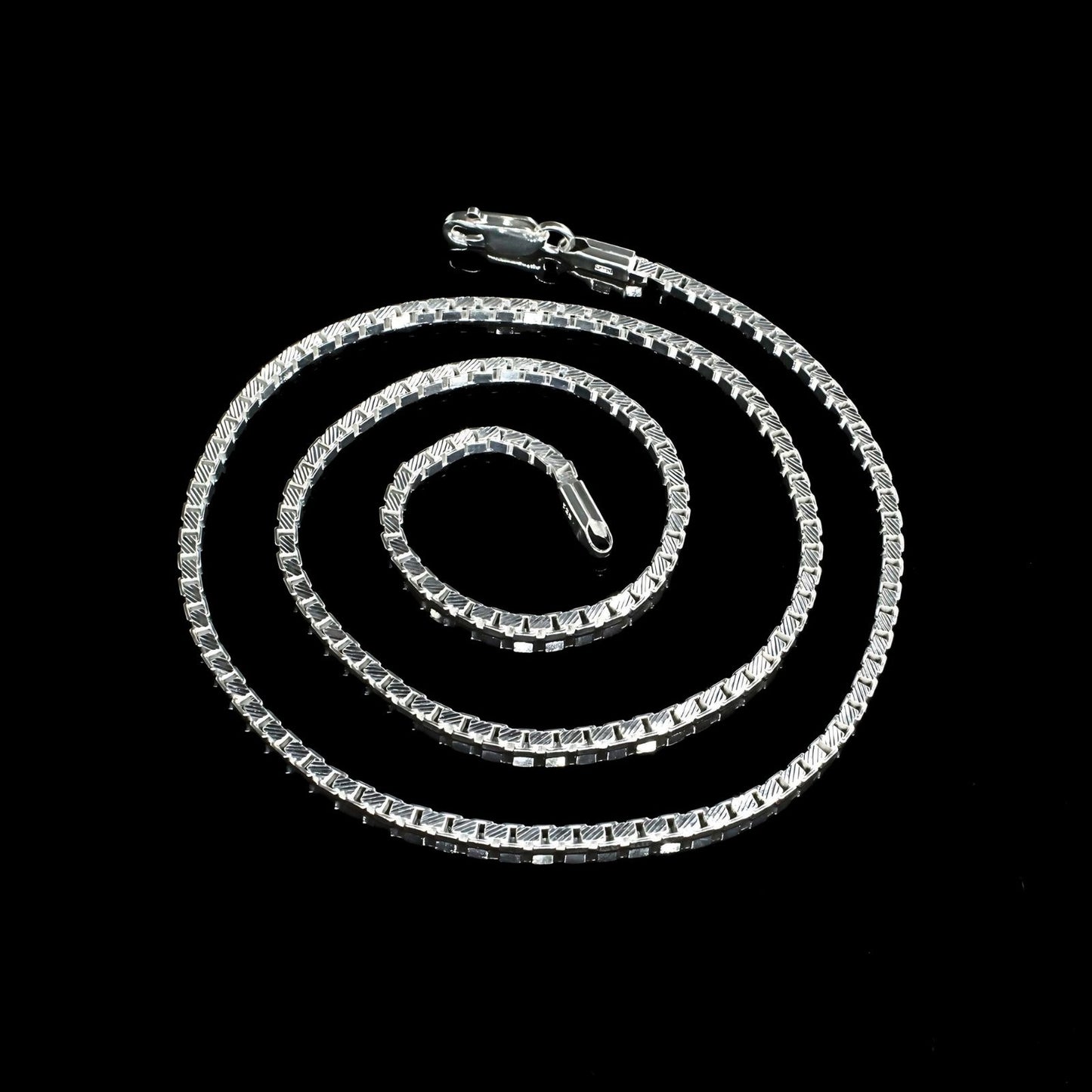 20" 925 Sterling Silver amazing Box Style Unisex Neck Chain