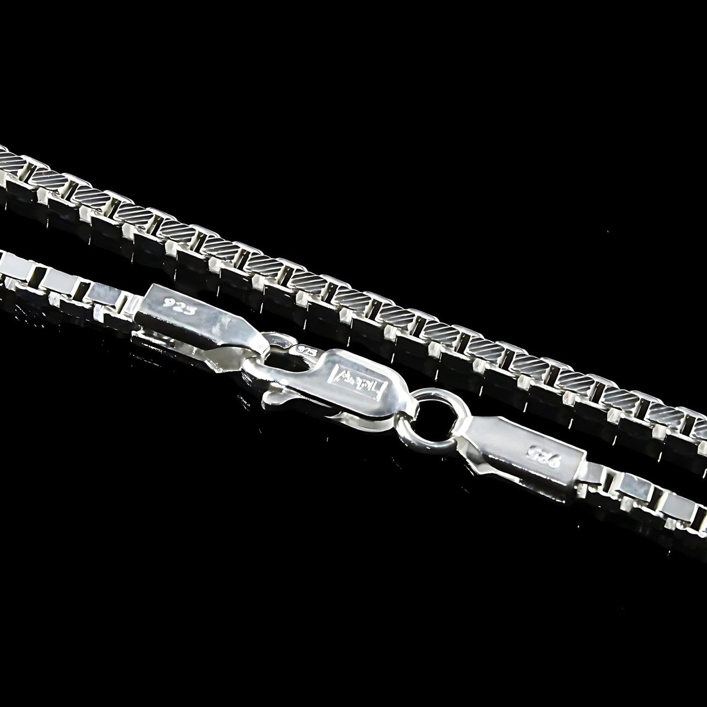 20" 925 Sterling Silver amazing Box Style Unisex Neck Chain