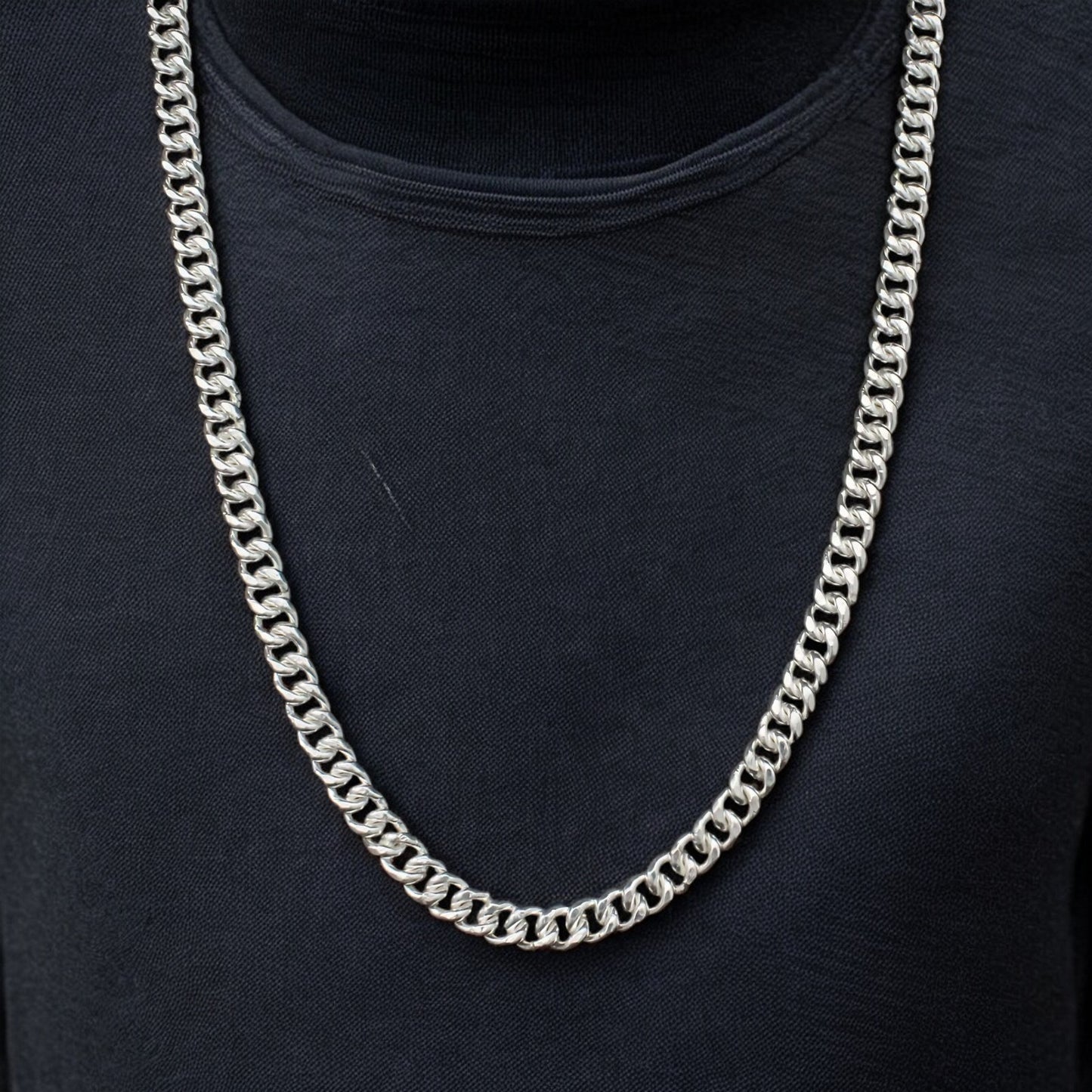 Handmade 999 Pure Silver Curb Chain for Astrological Purpose