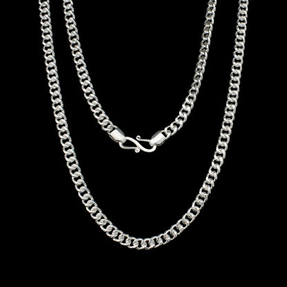 Handmade 999 Pure Silver Curb Chain for Astrological Purpose