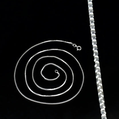 925 Sterling Silver unique trendy Unisex Neck Chain 18"