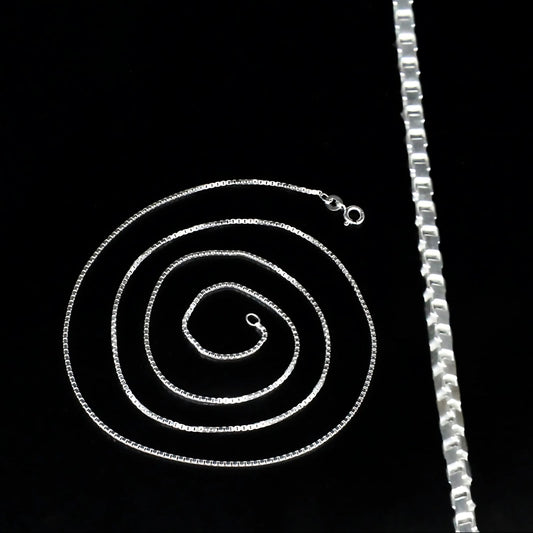 925 Sterling Silver unique trendy Unisex Neck Chain 18"