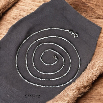 925 Sterling Silver unique trendy Unisex Neck Chain 18"
