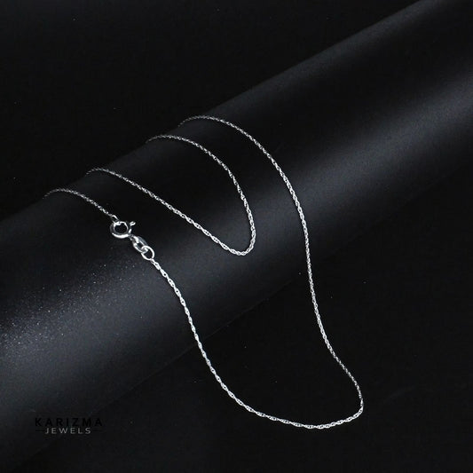 925 Sterling Silver amazing light weight Unisex Neck Chain 18"