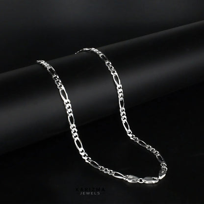 925 Sterling Silver Excellent Figaro style Unisex Neck Chain 15"