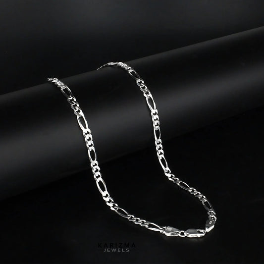 925 Sterling Silver Excellent Figaro style Unisex Neck Chain 15"