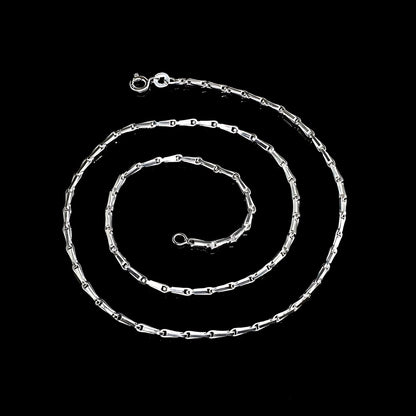 925 Sterling Silver unique Rice Design Unisex Neck Chain 24"