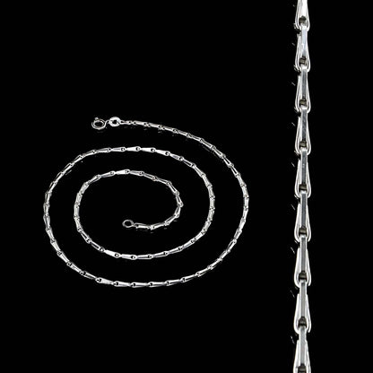 925 Sterling Silver unique Rice Design Unisex Neck Chain 24"