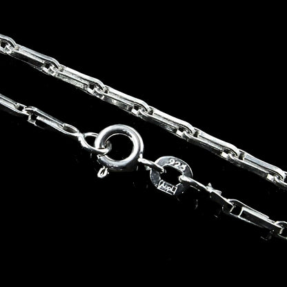 925 Sterling Silver unique Rice Design Unisex Neck Chain 24"