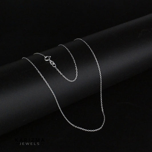 925 Sterling Silver Unisex amazing CABLE Neck Chain 18"
