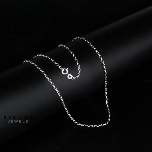 925 Sterling Silver Unisex CABLE Neck Chain 18"