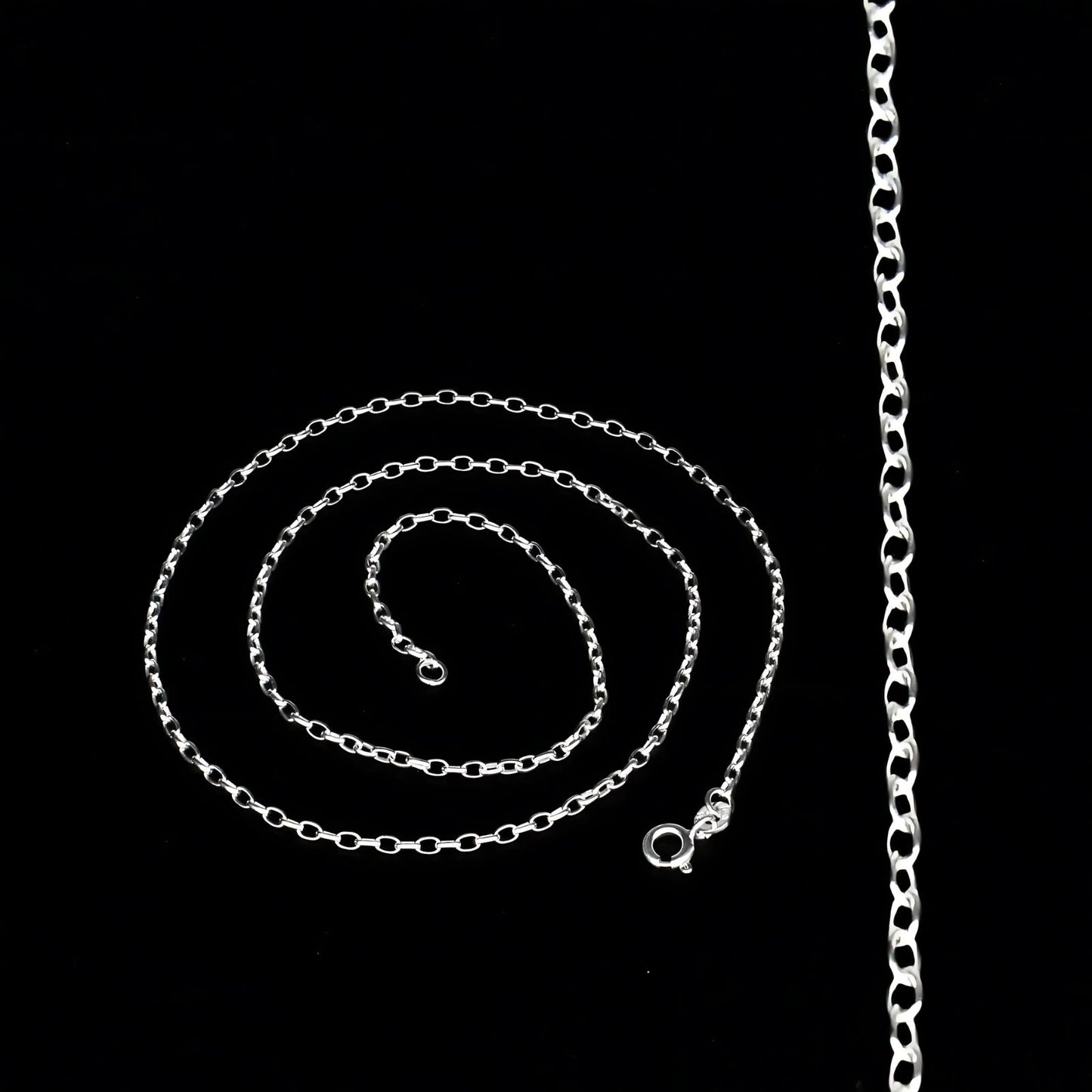 925 Sterling Silver Unisex CABLE Neck Chain 18"