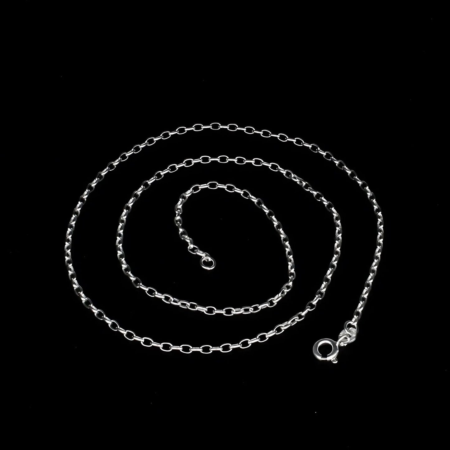925 Sterling Silver Unisex CABLE Neck Chain 18"