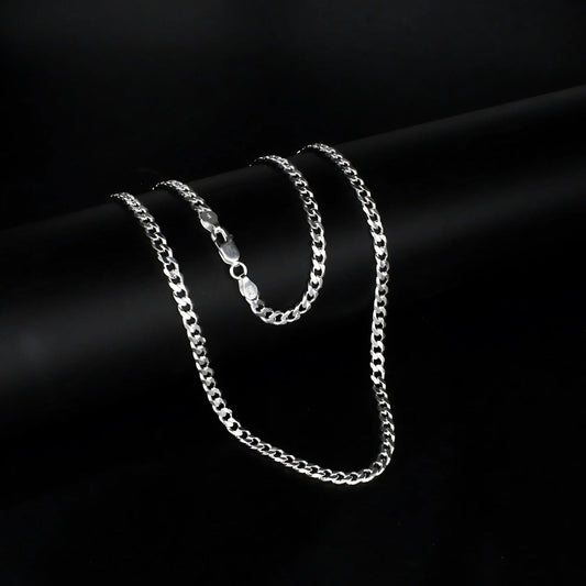 925 Sterling Silver Unisex Cuban Excellent Neck Chain
