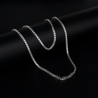 925 Sterling Silver Unisex gorgeous Box Link Neck Chain 22"