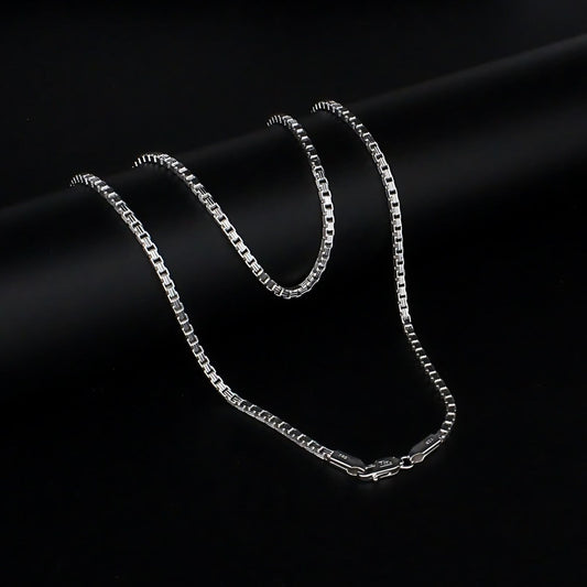 925 Sterling Silver Unisex gorgeous Box Link Neck Chain 22"