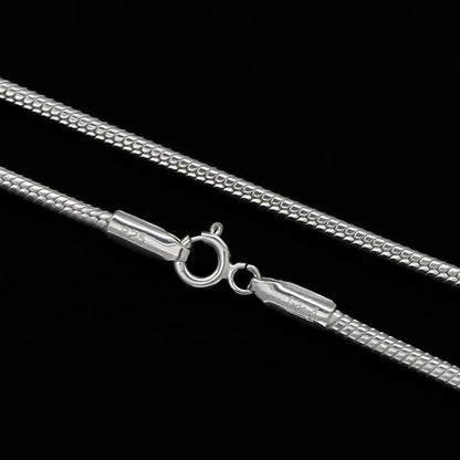 925 Sterling Silver Unisex daily wear snake style Neck Chain 22"