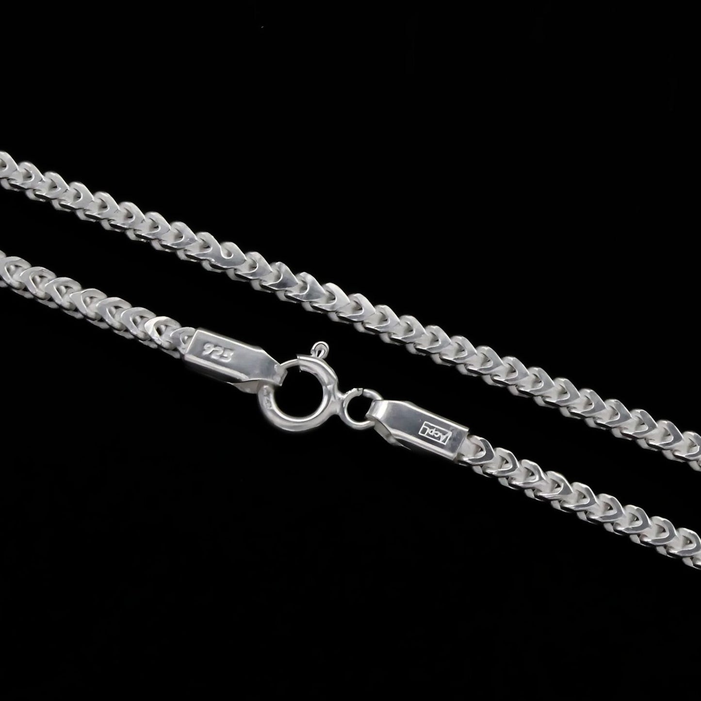 925 Sterling Silver beach wear Unisex franco Neck Chain 21.8"