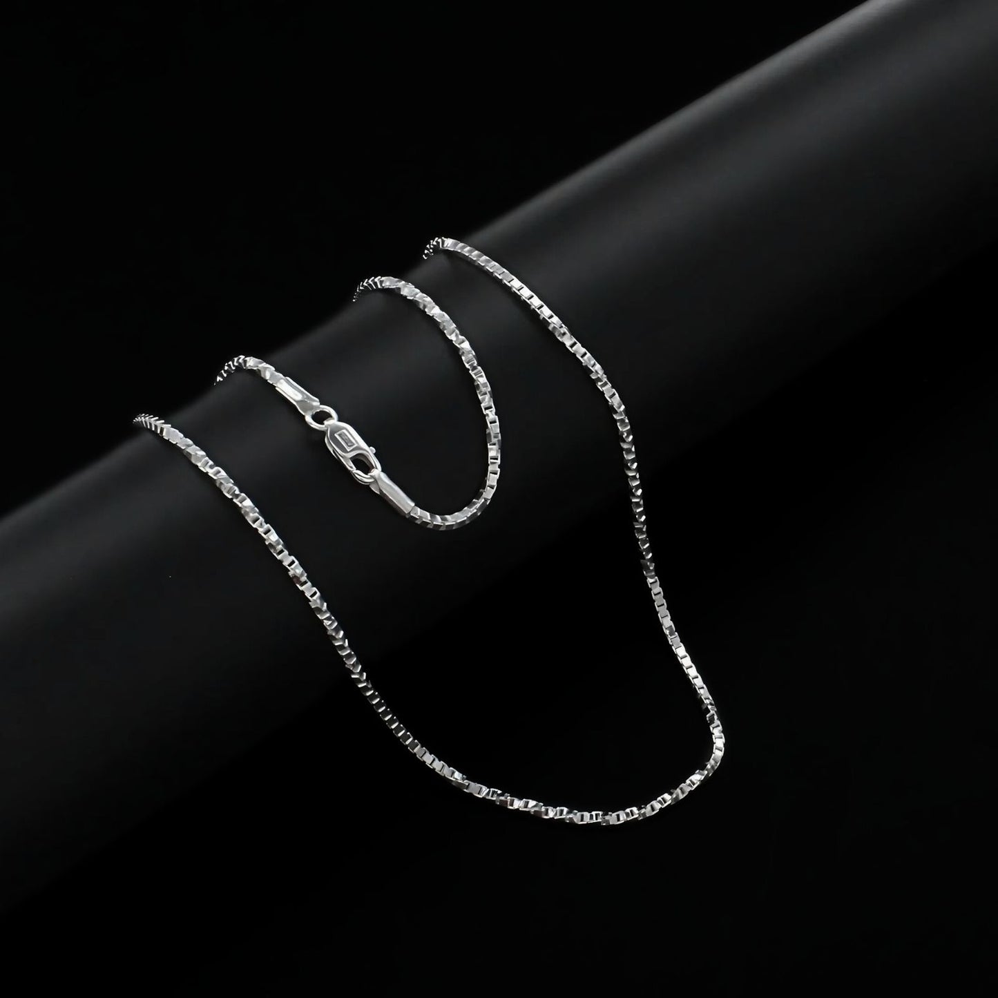 925 Sterling Silver unique design Unisex box link Neck Chain 20"