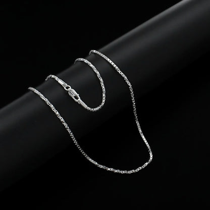 925 Sterling Silver unique design Unisex box link Neck Chain 20"