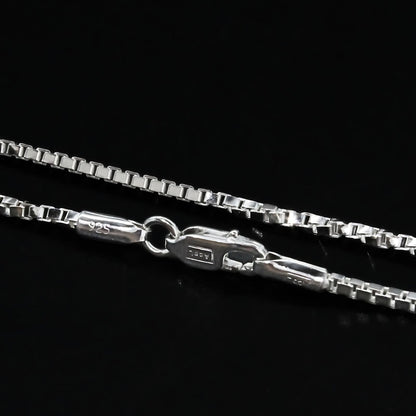 925 Sterling Silver unique design Unisex box link Neck Chain 20"